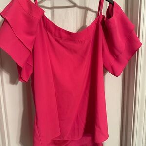 Elegant Pink New York & Company Cold Shoulder Women's Top